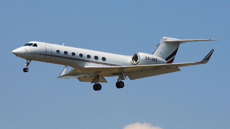 Javier Milei viajó a Estados Unidos en un avión Gulfstream.