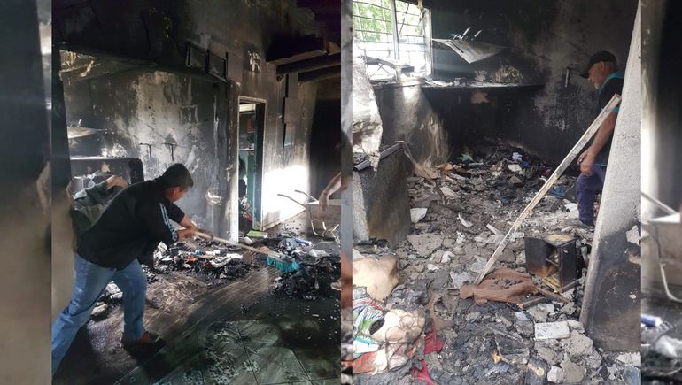 Se les incendió la casa, se quedaron con lo puesto y piden ayuda