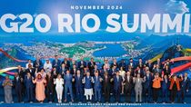 ¿por que javier milei no salio en la foto oficial del g20?