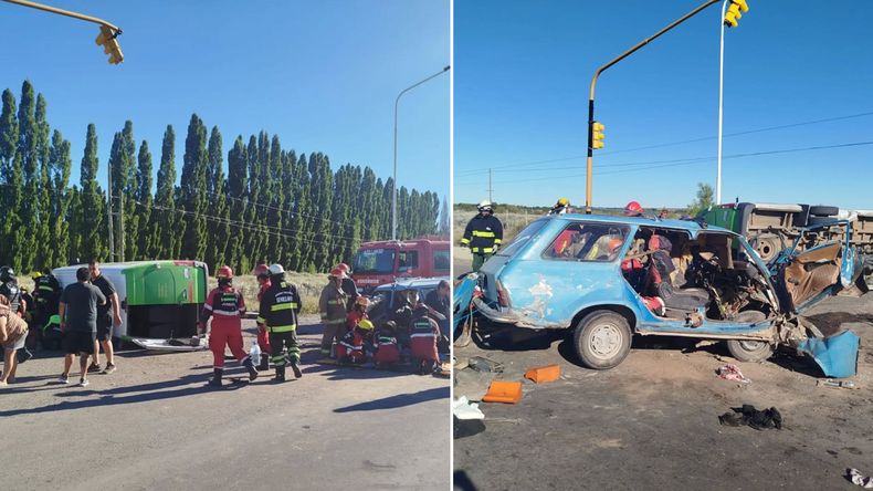 Qué se sabe de los niños heridos por el choque entre una trafic y un auto en Ruta 22