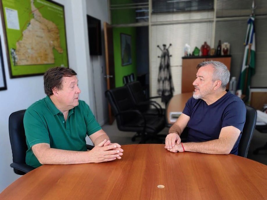 Alberto Weretilneck y Rodolfo Aguiar﻿, juntos, como en los viejos tiempos.&nbsp;