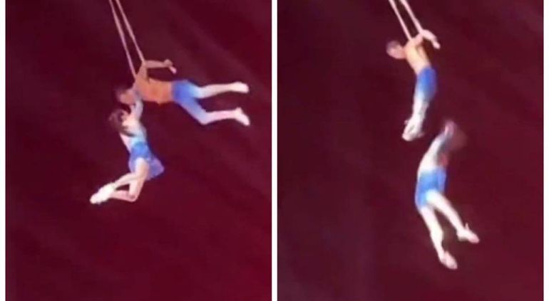 Video impactante: trapecista murió tras caer desde más de 9 metros en un show