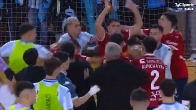 La pelea post-partido entre Independiente y Racing