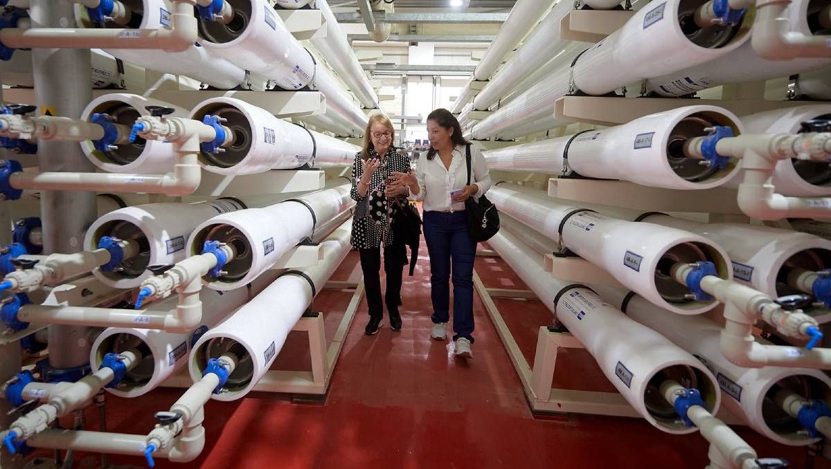 Arabela Carreras vistió Israel y firmó el acuerdo con Mekorot en 2023. Foto: archivo.