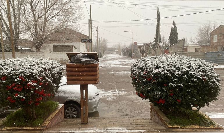 Se cumplió el pronóstico: llegó la nieve, más cerca de Neuquén