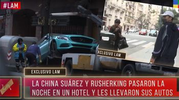 La China y Rusherking pasaron la noche en un hotel y una grúa les llevó los autos