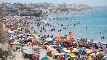 las grutas rebalso de gente durante el fin de semana