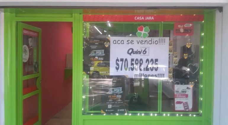 La agencia de Roca donde se vendió una boleta ganadora del Quini 6.
