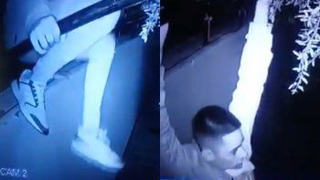 supuesto ladron se hizo viral trepando los paredones de una casa