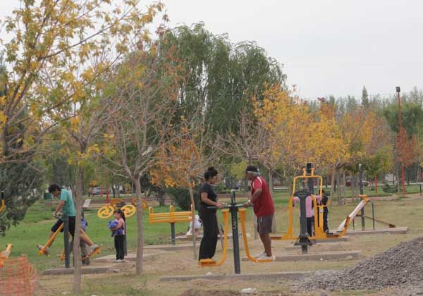 El nuevo gimnasio al aire libre, casi listo