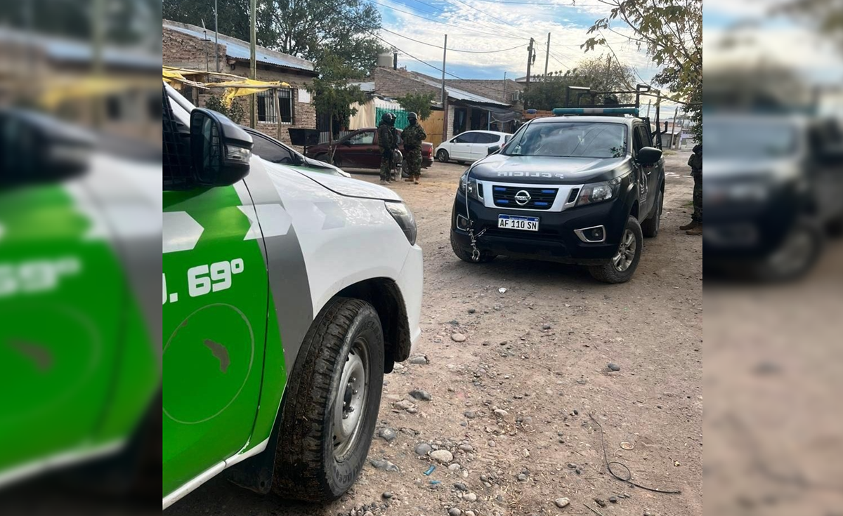 El procedimiento se concretó en viviendas ubicadas sobre calle El Colibrí, en Barrio Nuevo. Foto: Gentileza.
