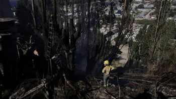 un brigadista que lucha contra los incendios sufrio graves quemaduras y esta en terapia