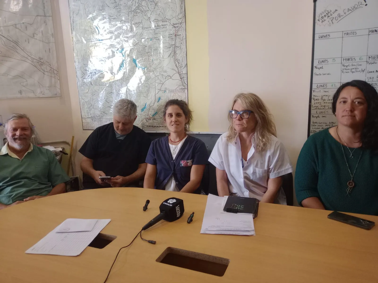 La dirección del Hospital realizó una conferencia de prensa esta mañana para informar la situación. 