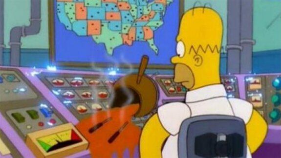 Los Simpsons y los celulares sin batería