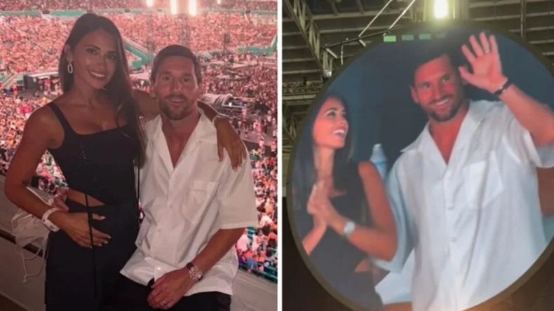Messi y Antonella fueron sorprendidos por la kiss cam de Coldplay