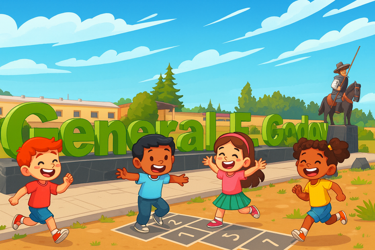 Los niños de Godoy, podrán jugar y utilizar la vereda en horarios fuera del descanso. Los niños de Godoy, podrán jugar y utilizar la vereda en horarios fuera del descanso.