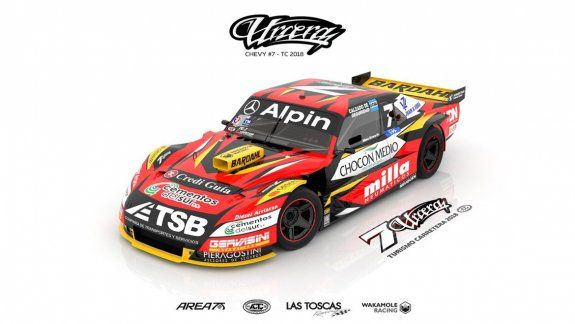 El diseño de la Chevy número 7 de Manu Urcera, quien estrenará auto.