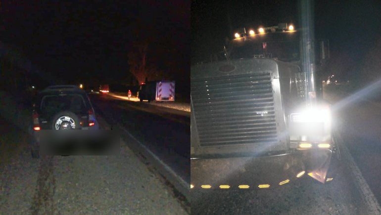 Intentó hacer un sobrepaso sobre la Ruta 151 y chocó contra un camión