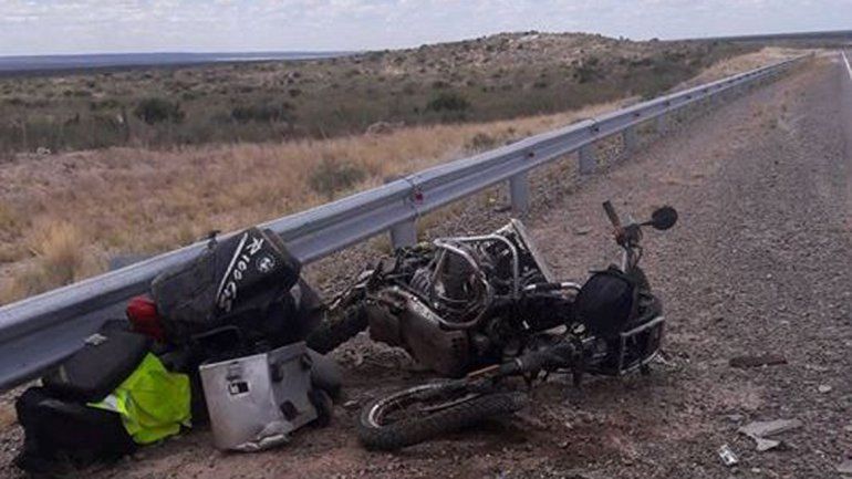 Un motociclista austríaco murió en choque frontal en Las Grutas