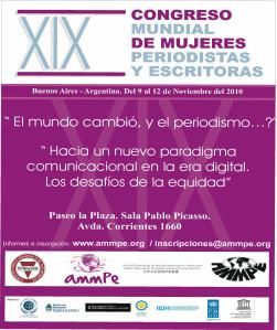 XIX Congreso Mundial de Mujeres periodistas y escritoras