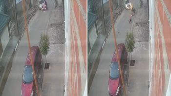 El trabajador de Pedidos Ya sufrió algunos golpes.