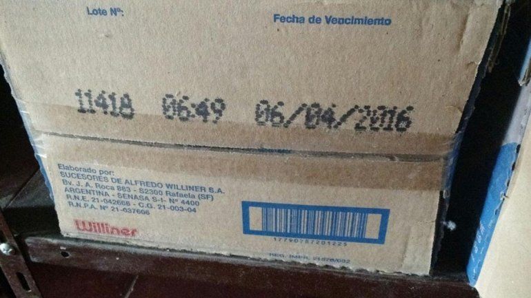 Las cajas vencidas mostraban la fecha de los primeros días del mes de abril.  