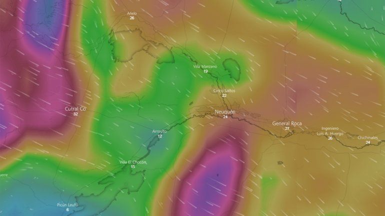 Los fuertes vientos ya se hacen sentir en el Alto Valle