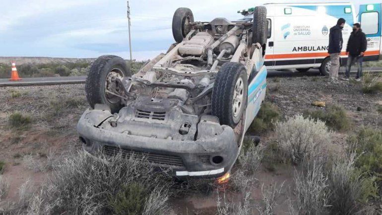 Choque y vuelco sobre la Ruta Nacional 151 dejó dos personas heridas