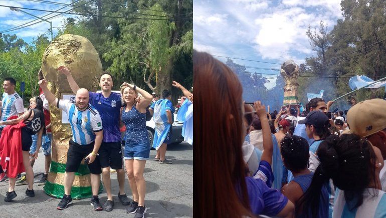 Agustín, el cipoleño que construyó una Copa del Mundo gigante y es furor