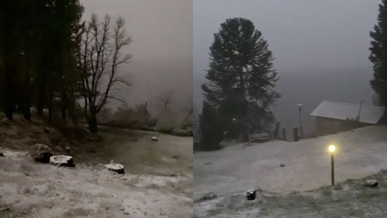 La nieve sorprende en la cordillera en pleno octubre
