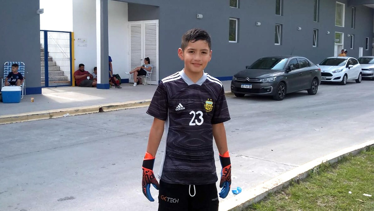 Mateo en el primer día de prueba en Buenos Aires. Boca lo fichó enseguida.