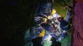Tres unidades de Bomberos participaron del rescate.