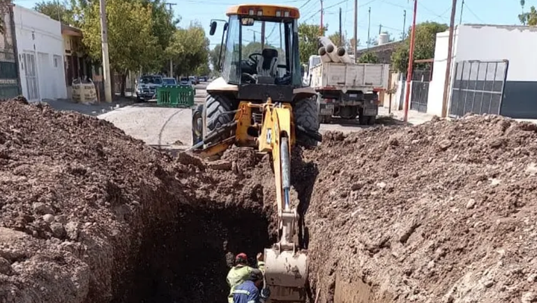 Terminó importante obra cloacal sobre calle Venezuela