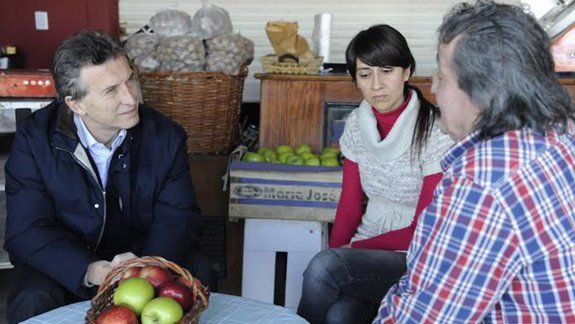 Mauricio Macri durante su visita al Alto Valle&nbsp;