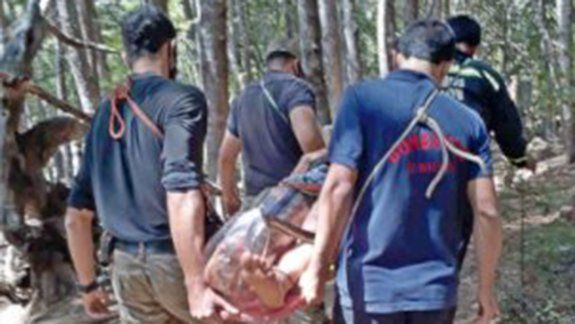 Rescataron a un hombre que sufrió una lesión durante una excursión