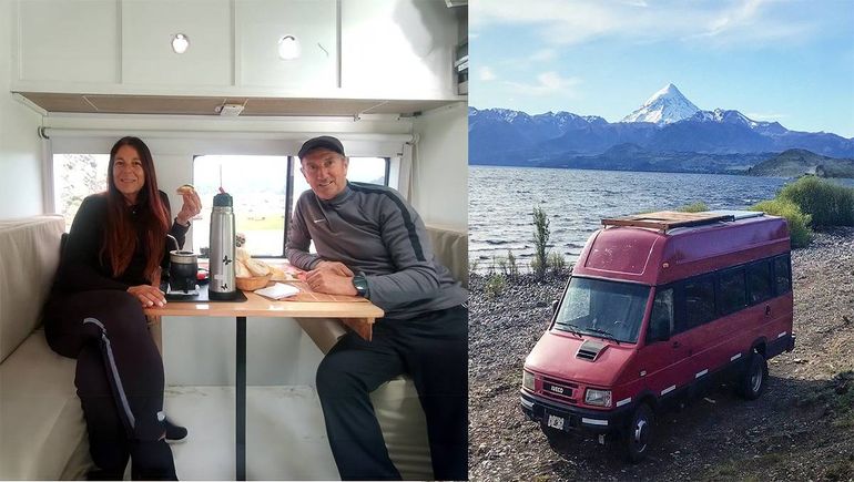 Marcelo Yorno y Andrea, de luna de miel por la cordillera y en Motorhome.