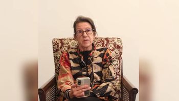 Virginia Viru Mones Ruiz, compañera del Indio Solari grabó un mensaje de agradecimiento. | LMCipolletti.com Virginia Viru Mones Ruiz, compañera del Indio Solari grabó un mensaje de agradecimiento.