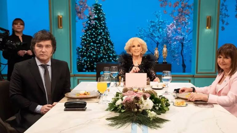 Javier Milei en el programa de Mirtha Legrand. Foto X.