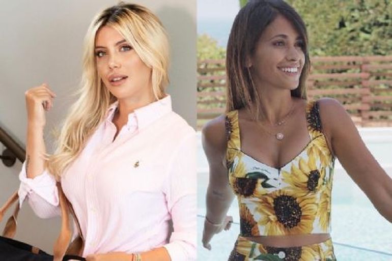 Antonela Roccuzzo y Wanda Nara.