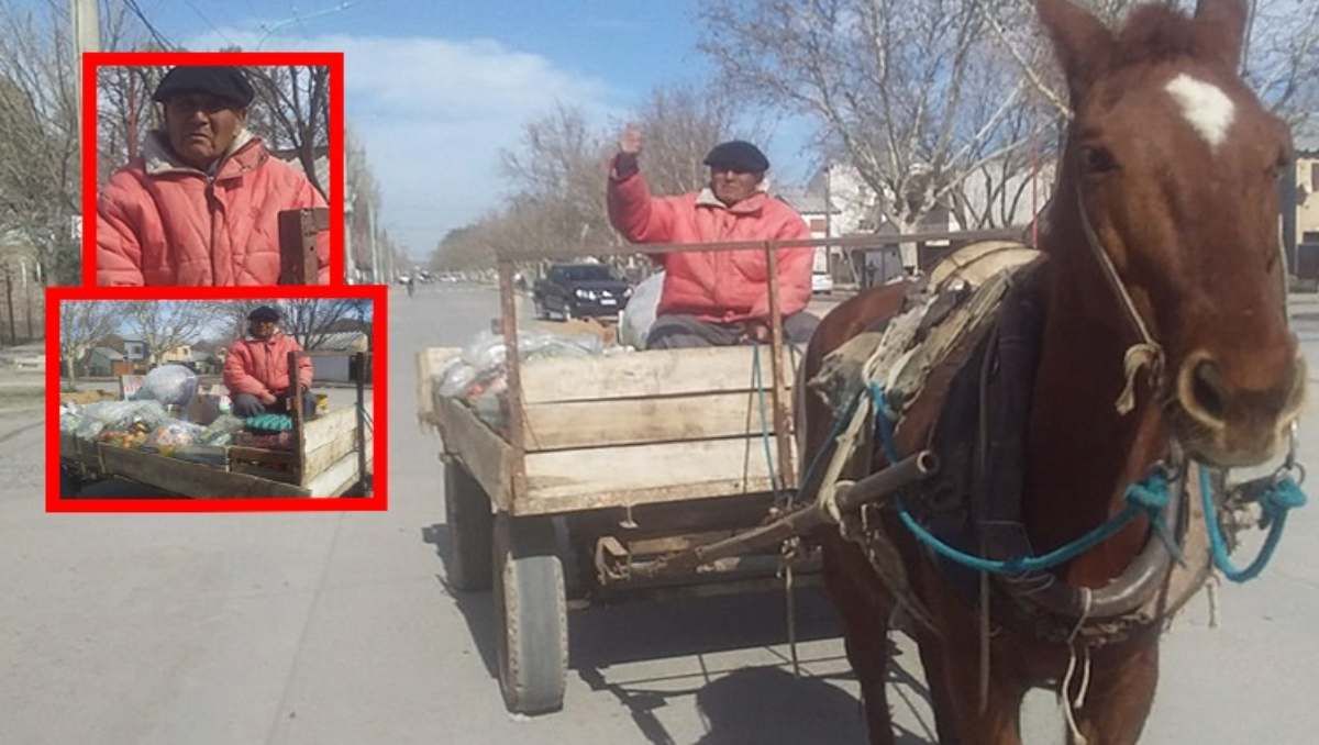 A los 83 años sale a caballo a ganarse el pan de cada día