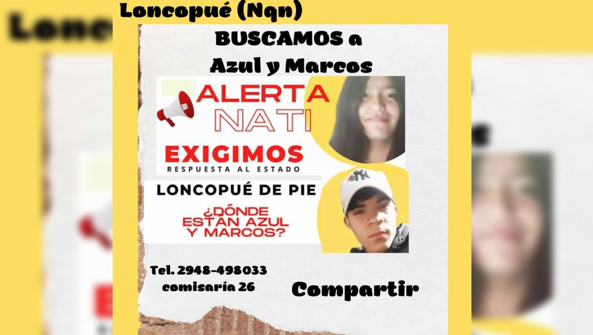 Sigue la desesperada búsqueda de dos jóvenes en Loncopué