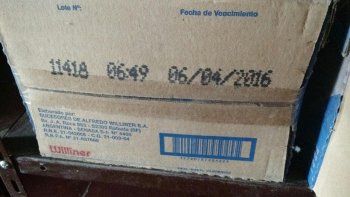 Las cajas vencidas mostraban la fecha de los primeros días del mes de abril.  