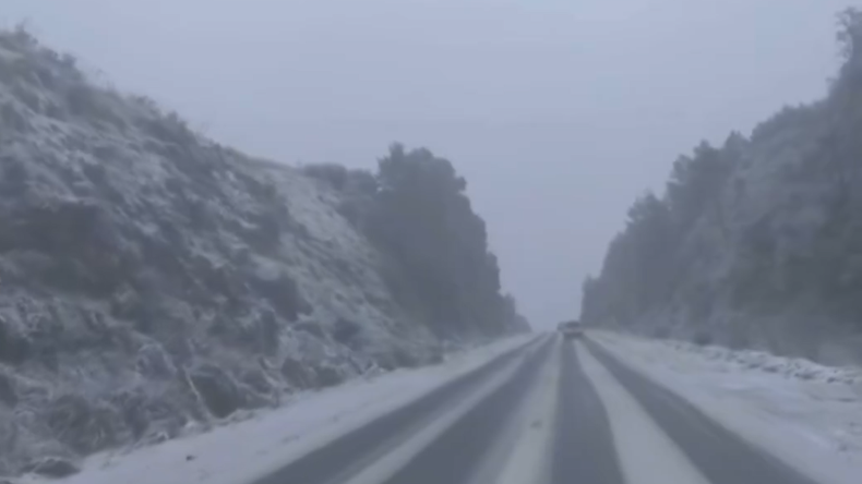 Temporal de nieve en Buenos Aires: el sur de la provincia cubierto de blanco
