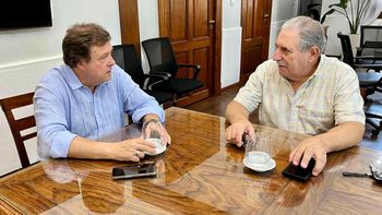 Alberto Weretilneck y Juan Carlos Scalesi se reunieron en Viedma. Foto: gentileza.