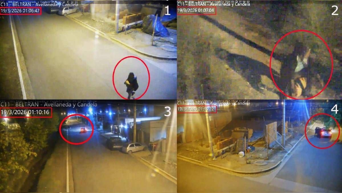 El robo fue advertido a través de cámaras de seguridad del 911.