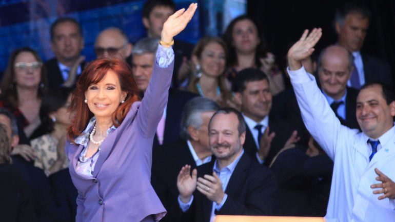 Cristina durante el acto de esta tarde.