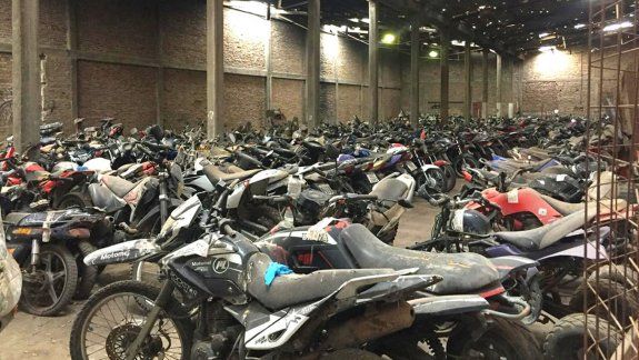 Inició el desguace de 1300 motos secuestradas en controles 