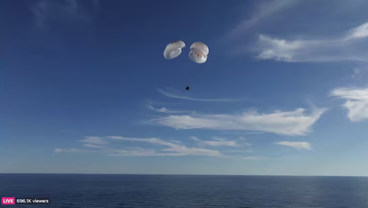 La nave bautizada Freedom trae a los astronautas varados de vuelta a la Tierra. Foto: NASA vía AP