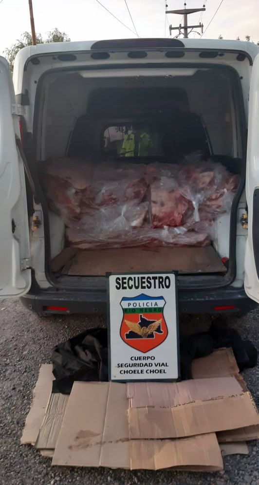 Otra vez: decomisaron costillares ilegales en un control vehicular
