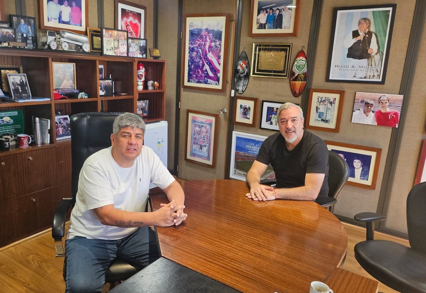 Rodolfo Aguiar y Pablo Moyano, juntos contra las medidas de Milei.&nbsp;